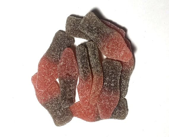 20mg THC Edible Gummies - Cherry Coke Bottles (Wholesale)