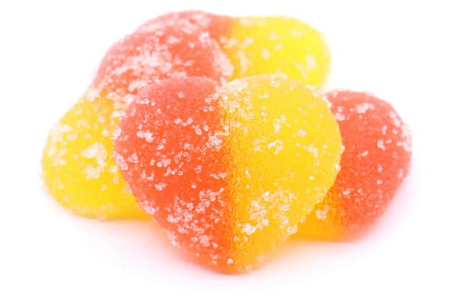 75mg THC Gummies - Juicy Peach Hearts
